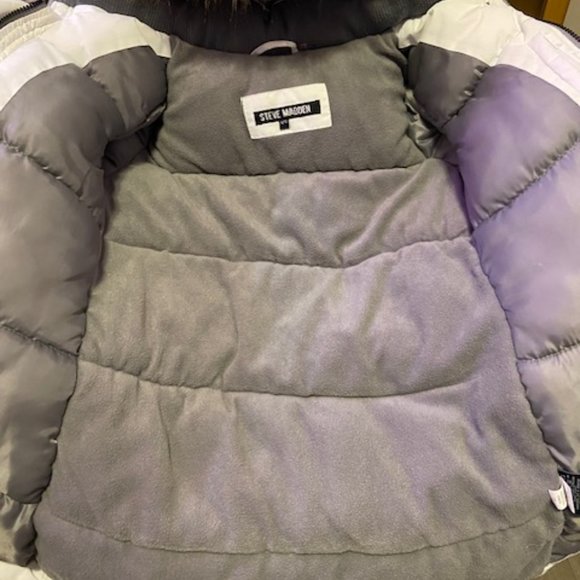 White Steve Madden Winter Coat Kids Size 10/12 - Picture 4 of 9